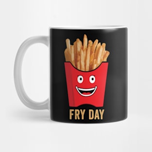 Fry Day Vibes Funny Kawaii French Fries Friday Weekend Teacher Mug